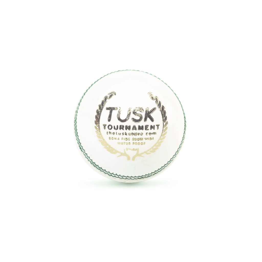 Tusk Tournament White Cricket Leather Ball